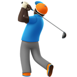 Homem Golfista: Tom de Pele Escuro