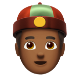 Pessoa Com Gorro Chinês: Tom de Pele Médio-Escuro