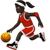 Mulher Jogando Basquete: Tom de Pele Escuro