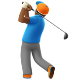 Golf oynayan erkek: Orta Koyu Ten Rengi Golf oynayan erkek: Orta Koyu Ten Rengi
