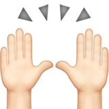 Eller havaya: Açık Ten Rengi Eller havaya: Açık Ten Rengi