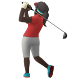 Golf oynayan kadın: Koyu Ten Rengi Golf oynayan kadın: Koyu Ten Rengi