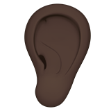 Ear: Dark Skin Tone
