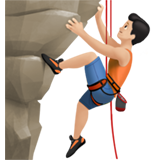 Man Climbing: Light Skin Tone