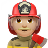 Man Firefighter: Medium-Light Skin Tone