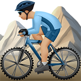 Man Mountain Biking: Medium-Light Skin Tone
