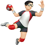 Man Playing Handball: Light Skin Tone