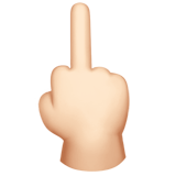 Middle Finger: Light Skin Tone