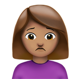 Person Frowning: Medium Skin Tone