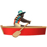 Person Rowing Boat: Dark Skin Tone