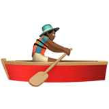 Person Rowing Boat: Medium-Dark Skin Tone