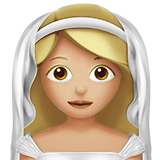 Person with Veil: Medium-Light Skin Tone
