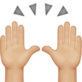 Raising Hands: Medium-Light Skin Tone
