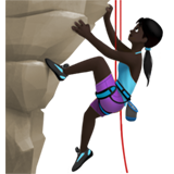 Woman Climbing: Dark Skin Tone