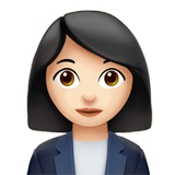 Woman Office Worker: Light Skin Tone