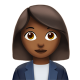 Woman Office Worker: Medium-Dark Skin Tone