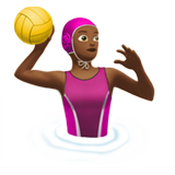 Woman Playing Water Polo: Medium-Dark Skin Tone
