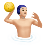 Pessoa Jogando Polo Aquático: Tom de Pele Claro