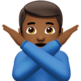 Hayır hareketi yapan erkek: Orta Koyu Ten Rengi