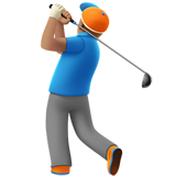 Golf oynayan kişi: Orta Ten Rengi