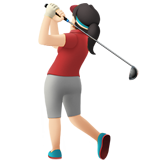 Golf oynayan kadın: Açık Ten Rengi