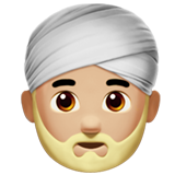 Homem Com Turbante: Tom de Pele Médio-Claro