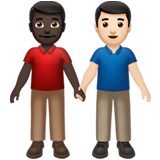 Dois Homens De Mãos Dadas: Tom de Pele Escuro, Tom de Pele Claro