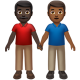 Dois Homens De Mãos Dadas: Tom de Pele Escuro, Tom de Pele Médio-Escuro