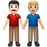 Dois Homens De Mãos Dadas: Tom de Pele Claro, Tom de Pele Médio-Claro