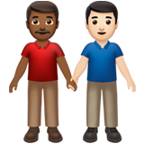 Dois Homens De Mãos Dadas: Tom de Pele Médio-Escuro, Tom de Pele Claro