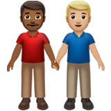 Dois Homens De Mãos Dadas: Tom de Pele Médio-Escuro, Tom de Pele Médio-Claro