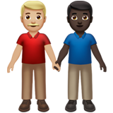 Dois Homens De Mãos Dadas: Tom de Pele Médio-Claro, Tom de Pele Escuro