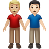 Dois Homens De Mãos Dadas: Tom de Pele Médio-Claro, Tom de Pele Claro