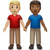 Dois Homens De Mãos Dadas: Tom de Pele Médio-Claro, Tom de Pele Médio-Escuro