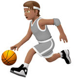 Pessoa Jogando Basquete: Tom de Pele Médio
