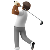 Golfista: Tom de Pele Médio-Escuro