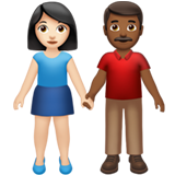 Mulher E Homem De Mãos Dadas: Tom de Pele Claro, Tom de Pele Médio-Escuro
