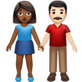 Mulher E Homem De Mãos Dadas: Tom de Pele Médio-Escuro, Tom de Pele Claro