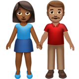 Mulher E Homem De Mãos Dadas: Tom de Pele Médio-Escuro, Tom de Pele Médio