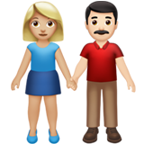 Mulher E Homem De Mãos Dadas: Tom de Pele Médio-Claro, Tom de Pele Claro