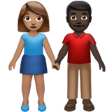 Mulher E Homem De Mãos Dadas: Tom de Pele Médio, Tom de Pele Escuro
