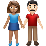 Mulher E Homem De Mãos Dadas: Tom de Pele Médio, Tom de Pele Claro