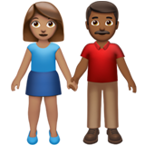 Mulher E Homem De Mãos Dadas: Tom de Pele Médio, Tom de Pele Médio-Escuro