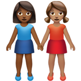 Duas Mulheres De Mãos Dadas: Tom de Pele Médio-Escuro, Tom de Pele Médio