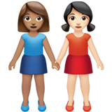 Duas Mulheres De Mãos Dadas: Tom de Pele Médio, Tom de Pele Claro