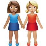 Duas Mulheres De Mãos Dadas: Tom de Pele Médio, Tom de Pele Médio-Claro