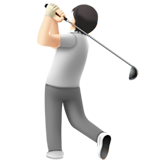 Golf oynayan kişi: Açık Ten Rengi