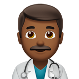 Erkek sağlık çalışanı: Orta Koyu Ten Rengi