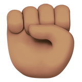 Yumruk kaldırma: Orta Ten Rengi