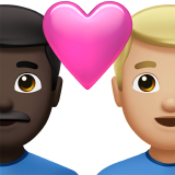 Coppia Con Cuore: Uomo, Uomo, Carnagione Scura, Carnagione Medio-Chiara